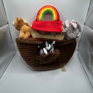 Dan Dee Noah's Ark Plush Playset Includes Ark 2 Zebra 2 Lion 2 Elephants